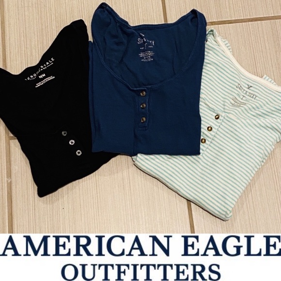 American Eagle Outfitters Tops - AEO 🦅 Bundle Of Soft & sexy crop tees